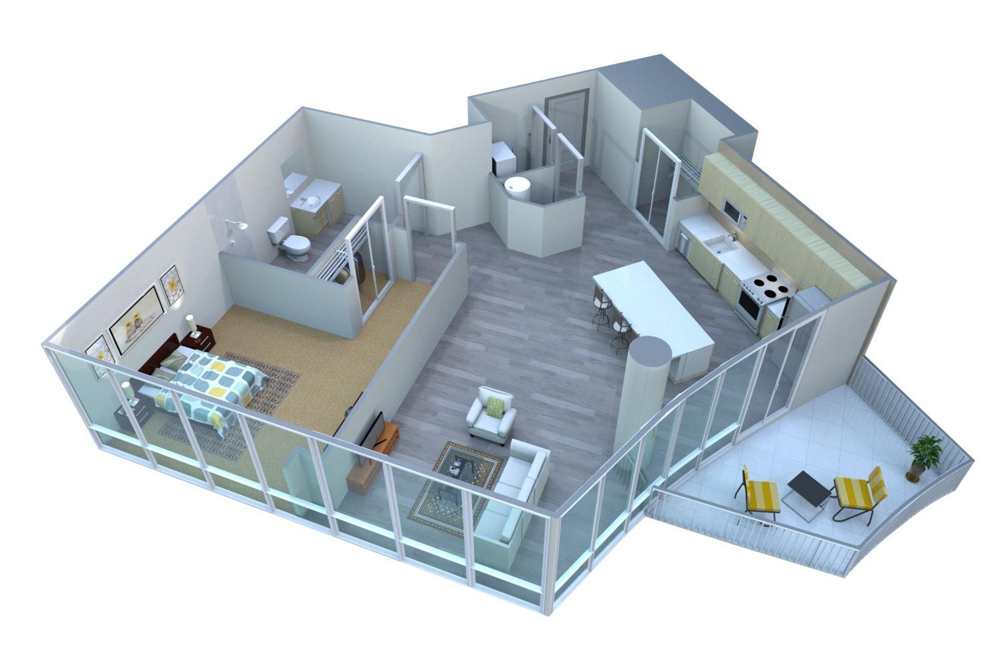 Placemakr Premier SoBro Nashville Exterior foto 3D floor plan